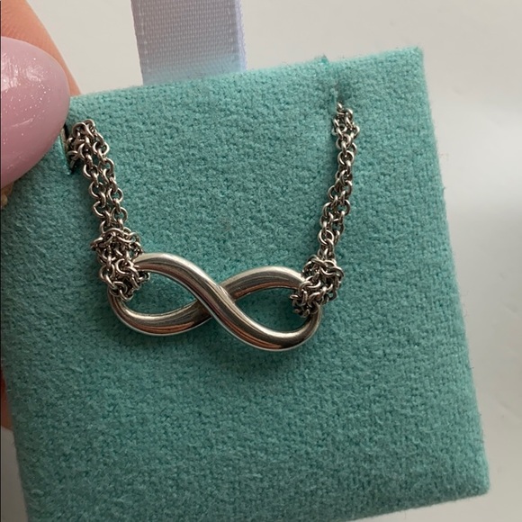 Tiffany & Co Silver Infinity Pendant Necklace - Picture 4 of 11